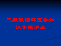 三羧酸循环医学知识专题讲座培训课件