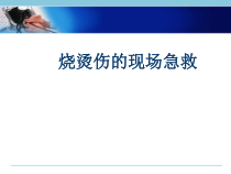 烧烫伤的现场急救医学课件