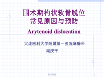 杓状软骨脱位的原因及处理医学技术课件