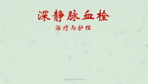 深静脉血栓的治疗和护理课件