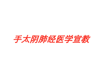 手太阴肺经医学宣教培训课件