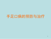 手足口病的预防与治疗教学课件