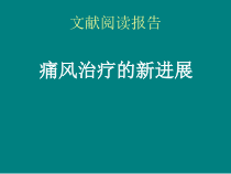 痛风的治疗进展课件