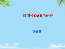 顽固性OAB的治疗课件