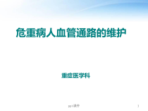 危重病人血管通路的维护重症医学科-课件