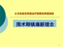 围术期镇痛新进展医学课件