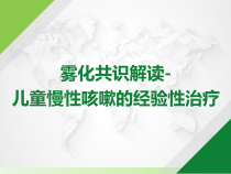 雾化共识解读儿童慢性咳嗽的经验性治疗课件