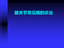 膝关节常见病的诊断与治疗分析课件