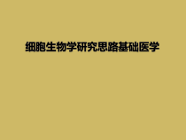 细胞生物学研究思路基础医学课件