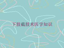 下肢截肢术医学知识培训课件