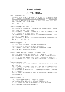 中考语文三轮冲刺《句子专项》强化练习（含详解）