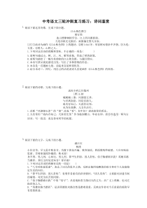 2023年中考语文三轮冲刺复习练习：诗词鉴赏 (含详解)