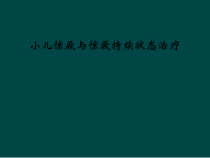 小儿惊厥与惊厥持续状态治疗课件