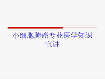 小细胞肺癌专业医学知识宣讲培训课件