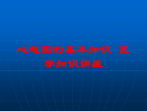 心电图的基本知识-医学知识讲座培训课件
