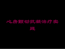 心房颤动抗凝治疗实践培训课件