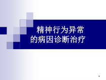 新版精神行为异常的病因诊断治疗课件