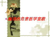 酗酒的危害医学宣教培训课件