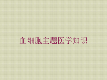 血细胞主题医学知识培训课件