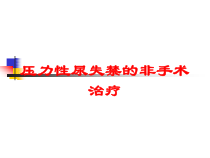 压力性尿失禁的非手术治疗培训课件