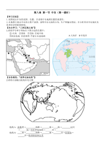 《第一节 中东》第一课时课堂用工具单-鲁教版（五四制）地理六年级下册