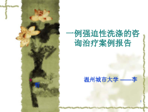 一例强迫性洗涤的咨询治疗案例报告参考课件