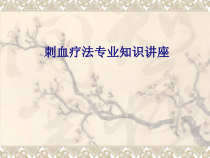 医学刺血疗法专业知识讲座培训课件