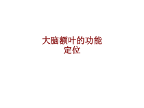 医学大脑额叶的功能定位培训课件