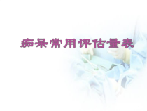 医学课件-痴呆常用评估量表课件