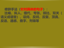 医学课件诗歌修辞手法和表现手法