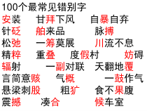 高考常见错别字汇总课件