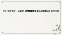 高考语文一轮复习正确使用常见的修辞手法专项突破课件