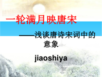 高考语文专题复习课件诗歌鉴赏-一轮满月映唐宋浅谈唐诗宋词中的意象