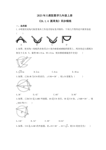 2023年人教版数学九年级上册《24.1.4 圆周角》同步精炼（含答案）