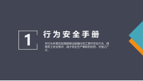 技能培训专题：安全行为手册