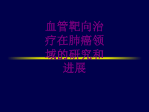 血管靶向治疗在肺癌领域的研究和进展课件