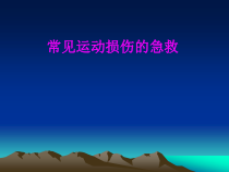 医学常见运动损伤的急救培训课件
