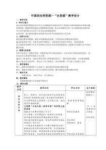 《第三节 水资源》教学设计3-鲁教版（五四制）地理七年级上册