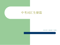 中考词汇生僻篇40页PPT课件