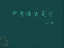 中考语法复习词性课件