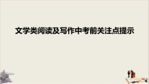 中考语文复习-文学类阅读及写作中考前关注点提示-讲座-课件共33张