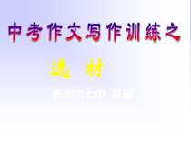 中考作文写作训练之选材共21张课件
