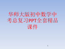 华师大版初中数学中考总复习全套课件