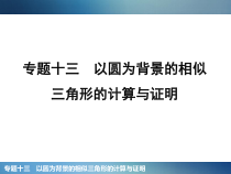 专题十三-以圆为背景的相似三角形的计算与证明课件