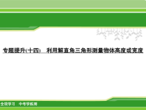 专题提升十四-利用解直角三角形测量物体高度或宽度课件