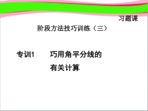 专训巧用角平分线的有关计算-优质-公开课课件