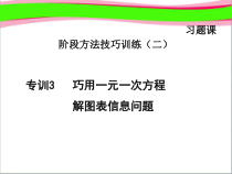 专训巧用一元一次方程解图表信息问题-公开课课件