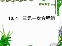 《＊10.4 三元一次方程组》PPT课件2-七年级下册数学苏科版