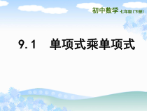 《9.1 单项式乘单项式》PPT课件2-七年级下册数学苏科版