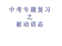 中考英语专题复习-被动语态共21张课件